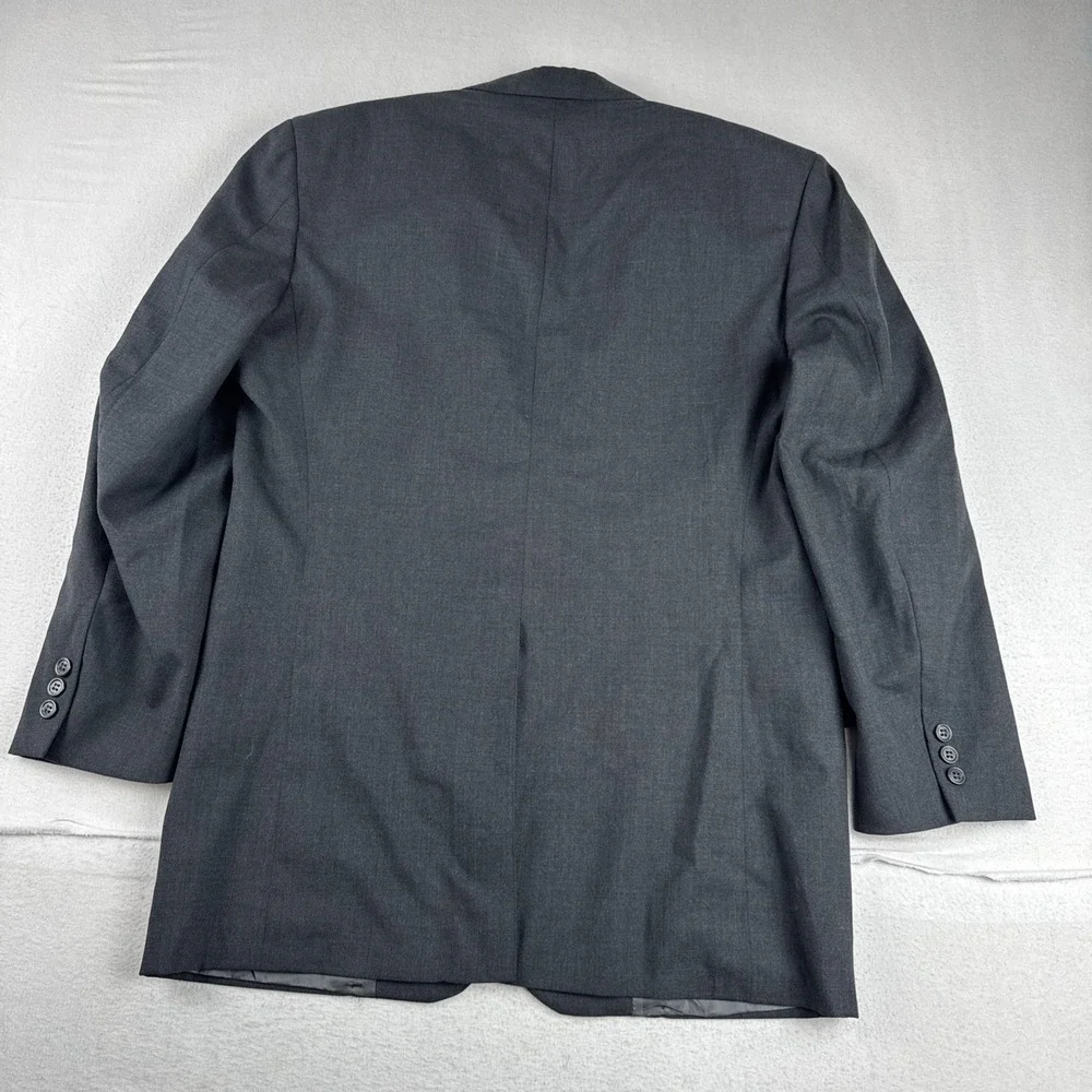 VTG Brooks Brothers Makers Brooksease Mens Dark Gray Sz 40R Wool Office Business